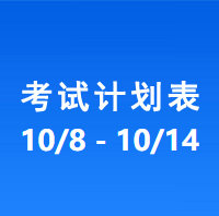 南充车管所市辖区驾驶人考场 考试计划安排表（2022/10/08-2022/10/14）